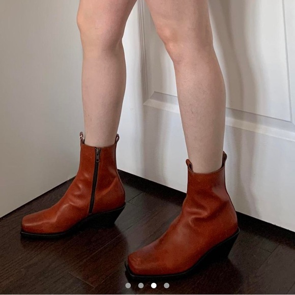 Anne Demeulemeester Russet Western Boots - Picture 4 of 4